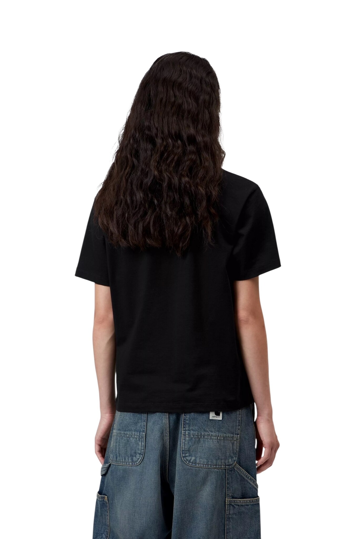 Carhartt WIP W' S/S Pocket Small Heart T-Shirt - Black