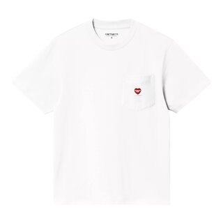 Carhartt WIP W' S/S Pocket Small Heart T-Shirt - White