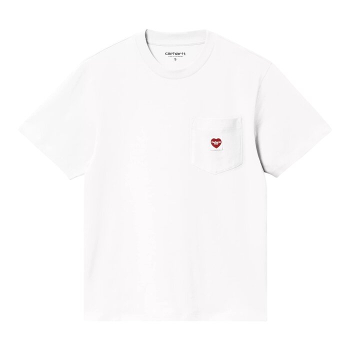 Carhartt WIP W' S/S Pocket Small Heart T-Shirt - White
