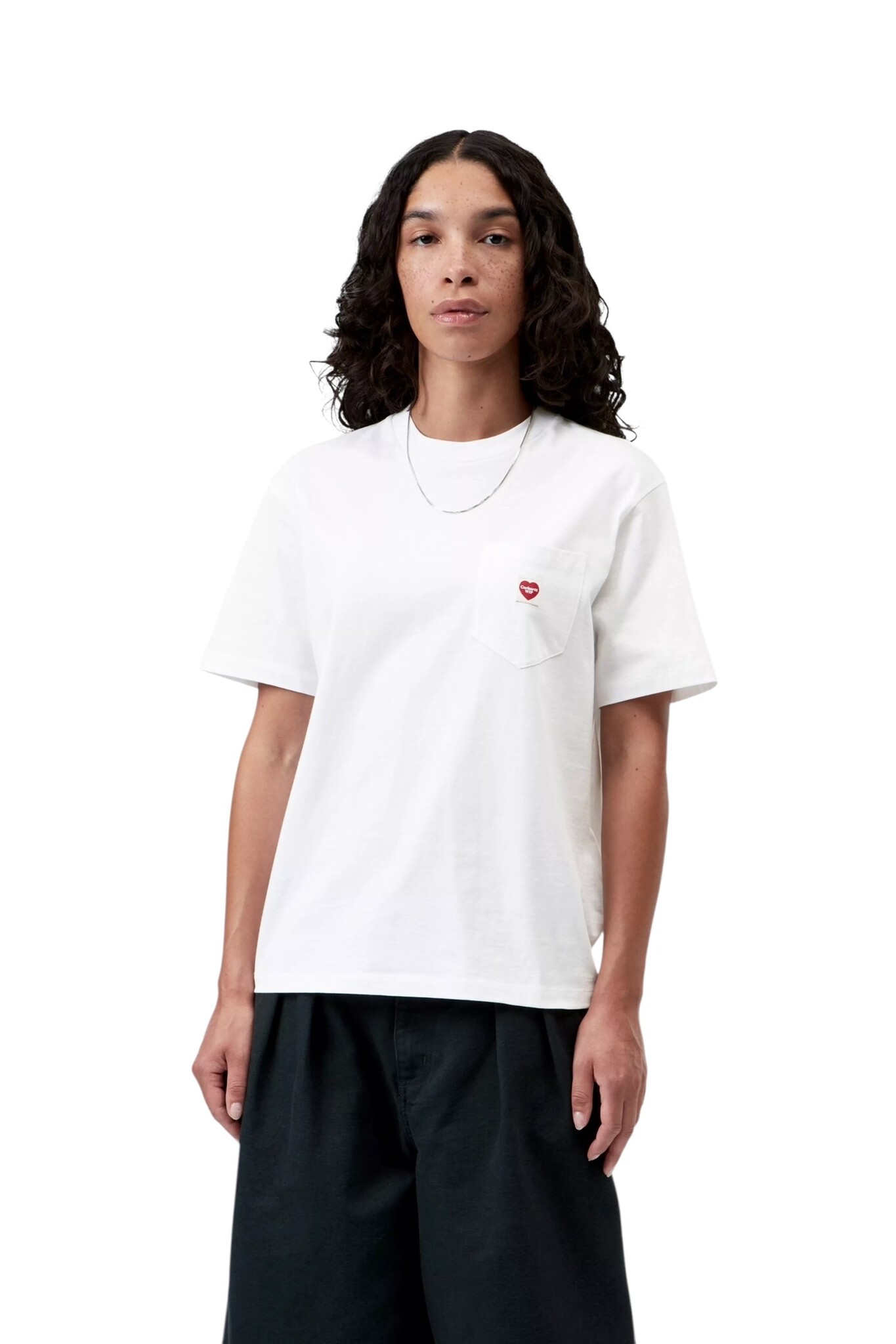 Carhartt WIP W' S/S Pocket Small Heart T-Shirt - White
