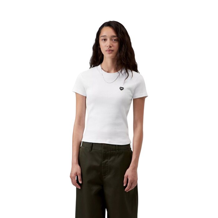 Carhartt WIP W' S/S Small Heart Patch T-Shirt - White/Black