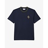 T-Shirt Fabriqué en France Rayures Badge - Bleu Marine