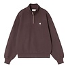 W' Casey High Neck Sweat - Palisander/Silver