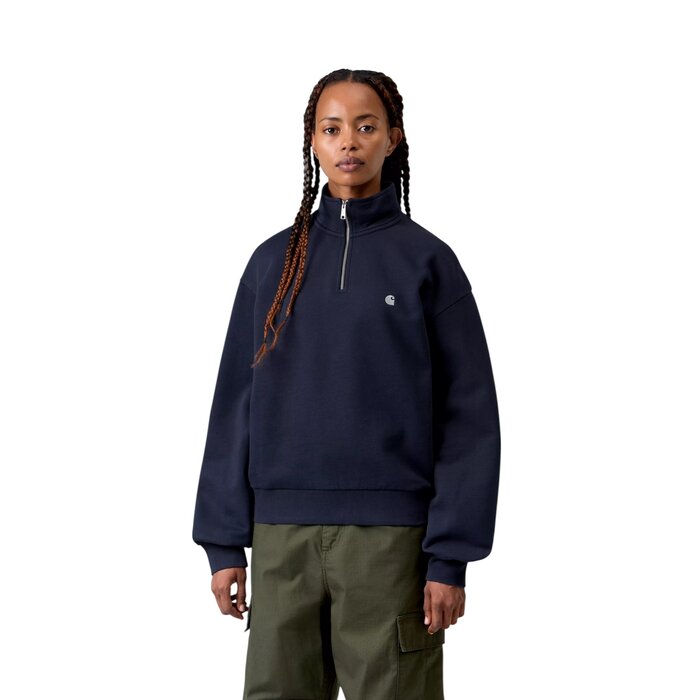 Carhartt WIP W' Casey High Neck Sweat - Dark Navy/Silver