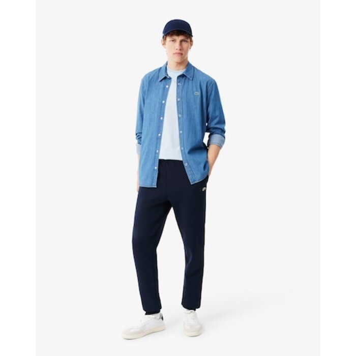 Lacoste Pantalon de Survêtement Molleton Tapered Fit - Bleu Marine