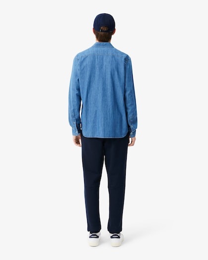 Lacoste Pantalon de Survêtement Molleton Tapered Fit - Bleu Marine