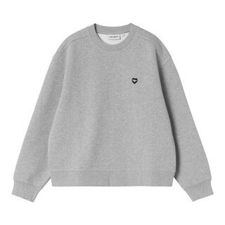 Carhartt WIP W' Small Heart Patch Sweat - Grey Heather/Black