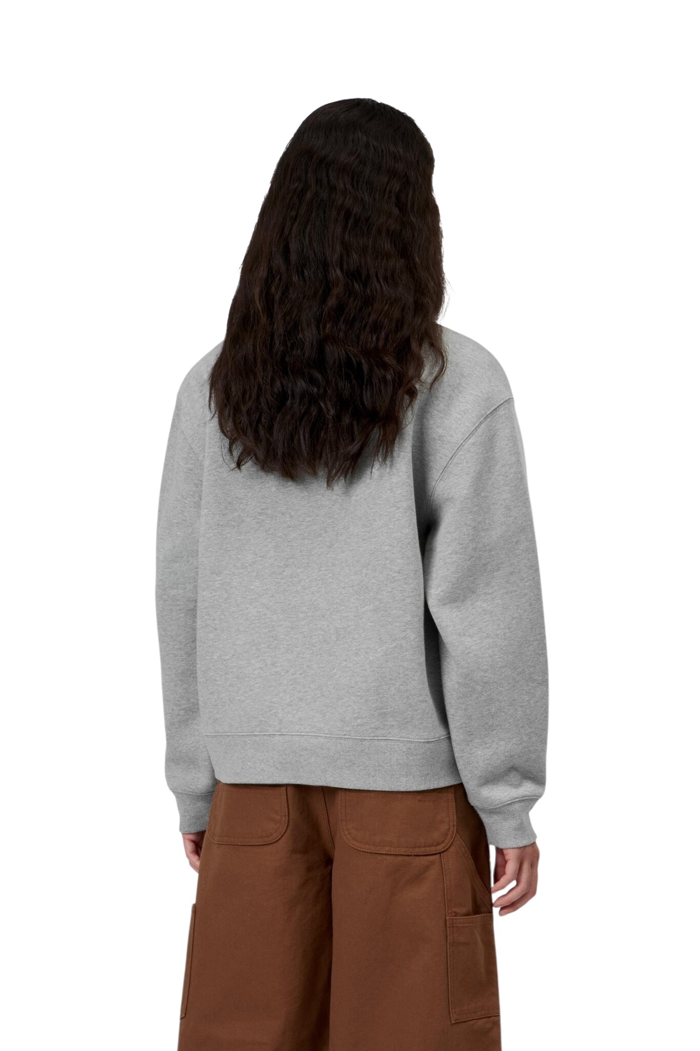 Carhartt WIP W' Small Heart Patch Sweat - Grey Heather/Black