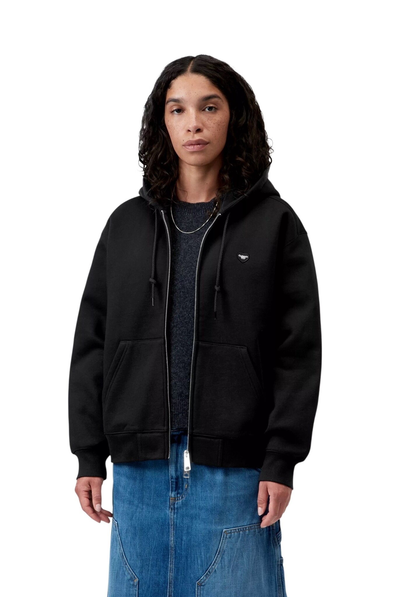 Carhartt WIP W' HD Small Heart Patch Jacket - Black/Black