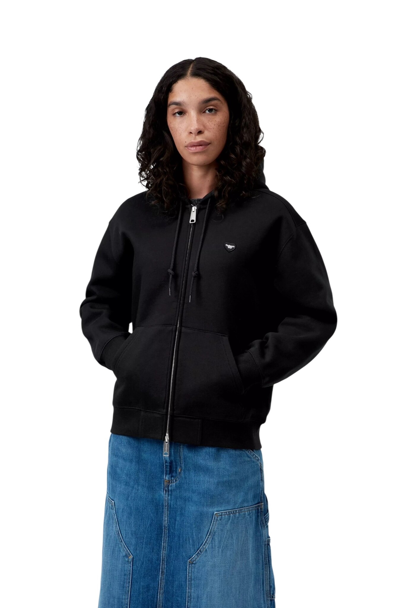 Carhartt WIP W' HD Small Heart Patch Jacket - Black/Black
