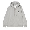 W' HD Small Heart Patch Jacket - Grey Heather/Black