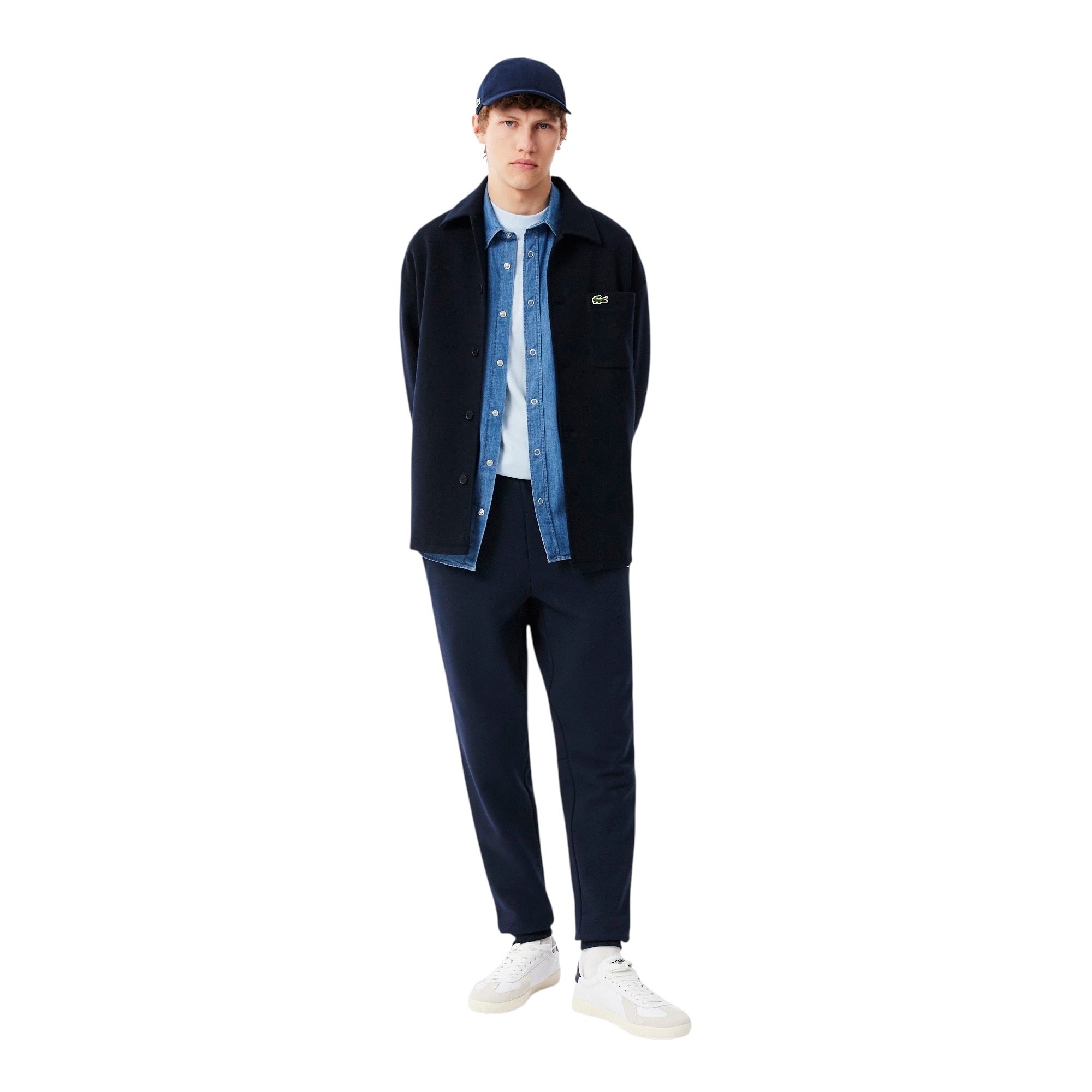 Lacoste Pantalon de Survêtement Molleton Tapered Fit - Bleu Marine