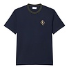 T-Shirt Fabriqué en France Rayures Badge - Bleu Marine