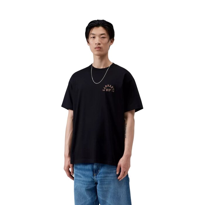 Carhartt WIP S/S Arch Script T-Shirt - Black/Wip H Brown