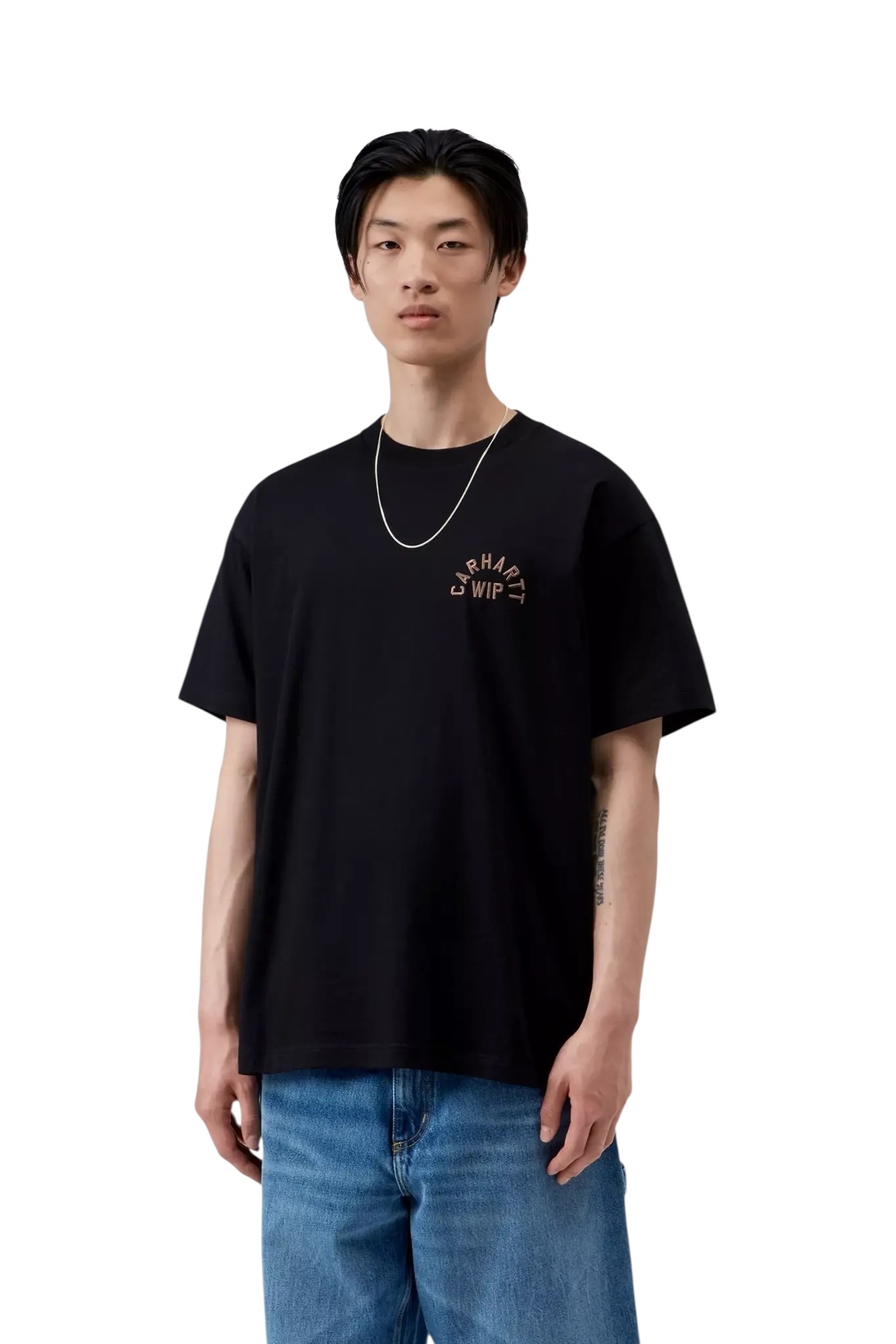 Carhartt WIP S/S Arch Script T-Shirt - Black/Wip H Brown