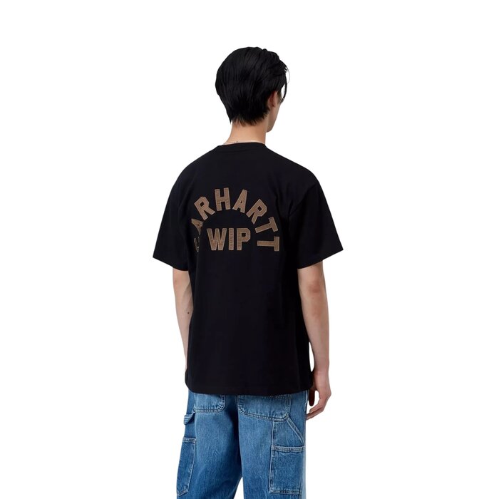 Carhartt WIP S/S Arch Script T-Shirt - Black/Wip H Brown