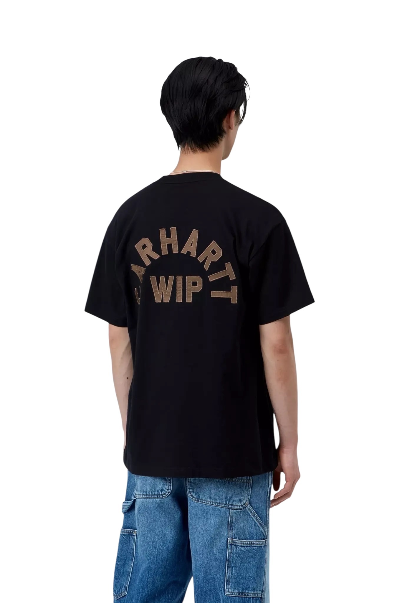 Carhartt WIP S/S Arch Script T-Shirt - Black/Wip H Brown