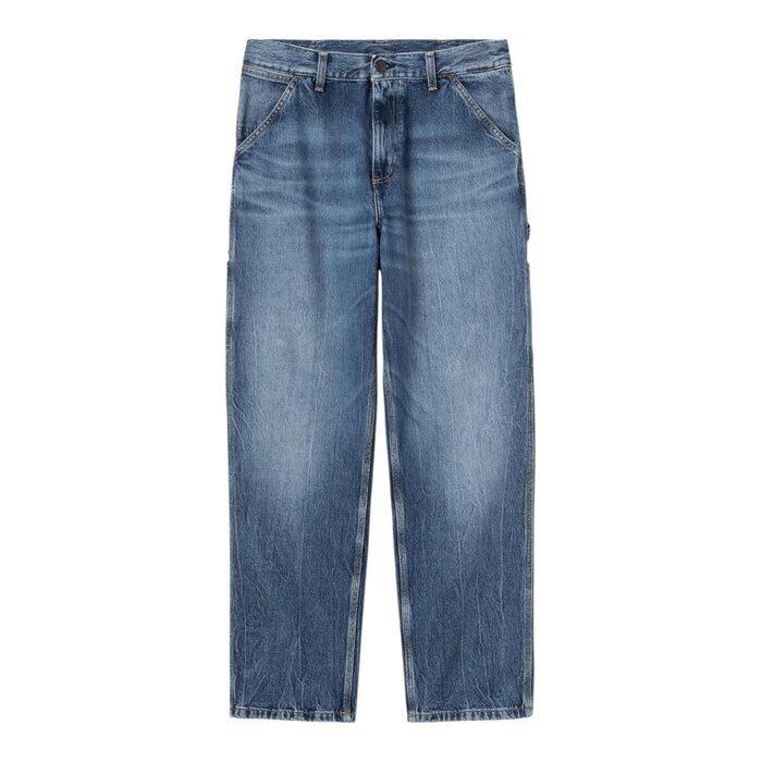 Carhartt WIP Single Knee Pant - Blue Marble Used Wash