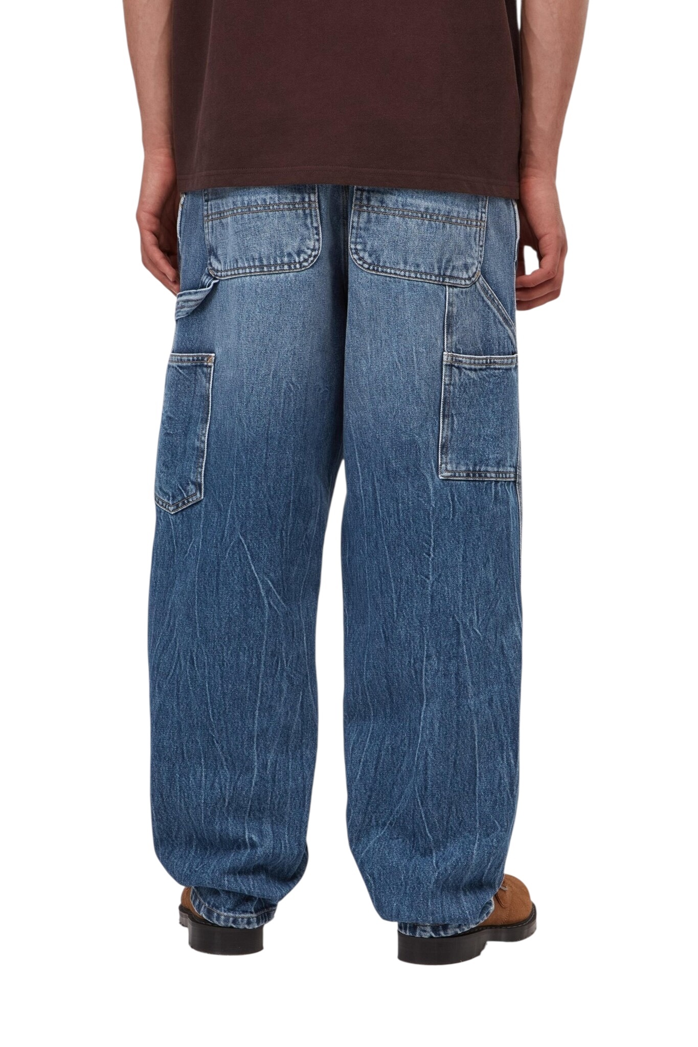 Carhartt WIP Single Knee Pant - Blue Marble Used Wash