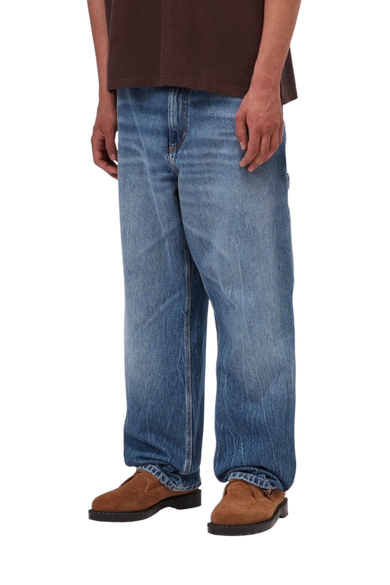 Carhartt WIP Single Knee Pant - Blue Marble Used Wash