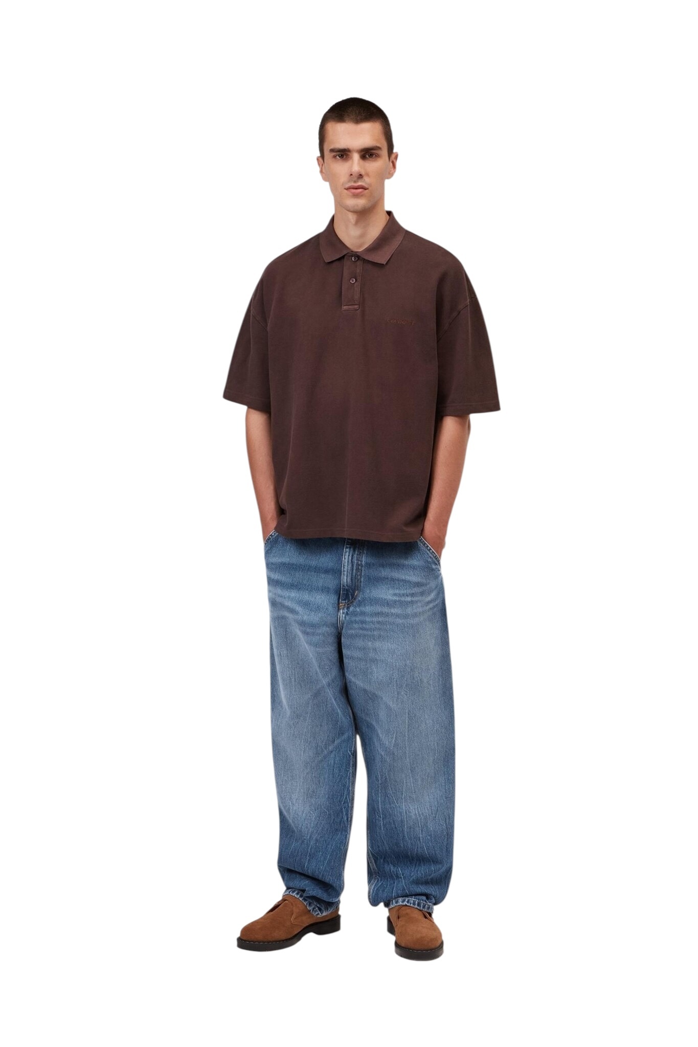 Carhartt WIP Single Knee Pant - Blue Marble Used Wash