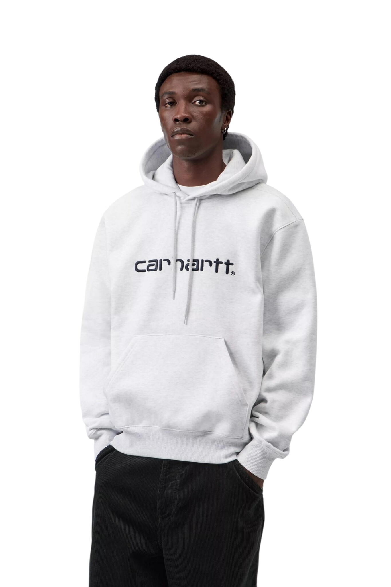 Carhartt WIP Hooded Carhartt Sweat - Ash Heather/Graphite