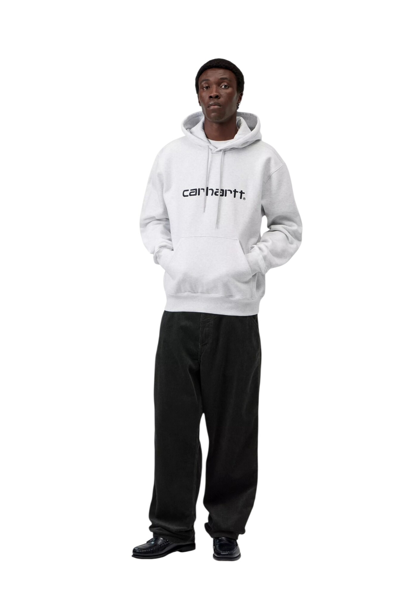 Carhartt WIP Hooded Carhartt Sweat - Ash Heather/Graphite