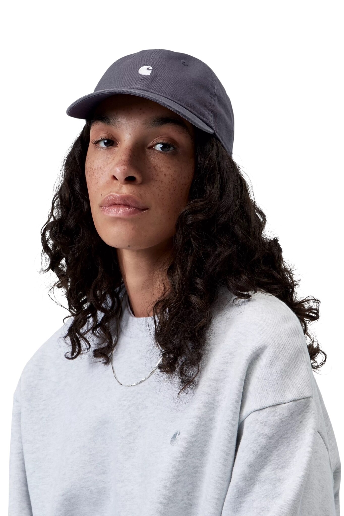 Carhartt WIP Madison Logo Cap  - Shady Purple/White