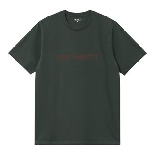 Carhartt WIP S/S Script t-Shirt - Dark Scarab/Palisander