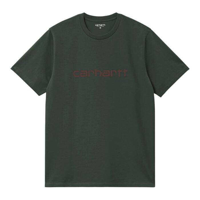 Carhartt WIP S/S Script t-Shirt - Dark Scarab/Palisander