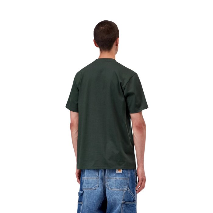 Carhartt WIP S/S Script t-Shirt - Dark Scarab/Palisander