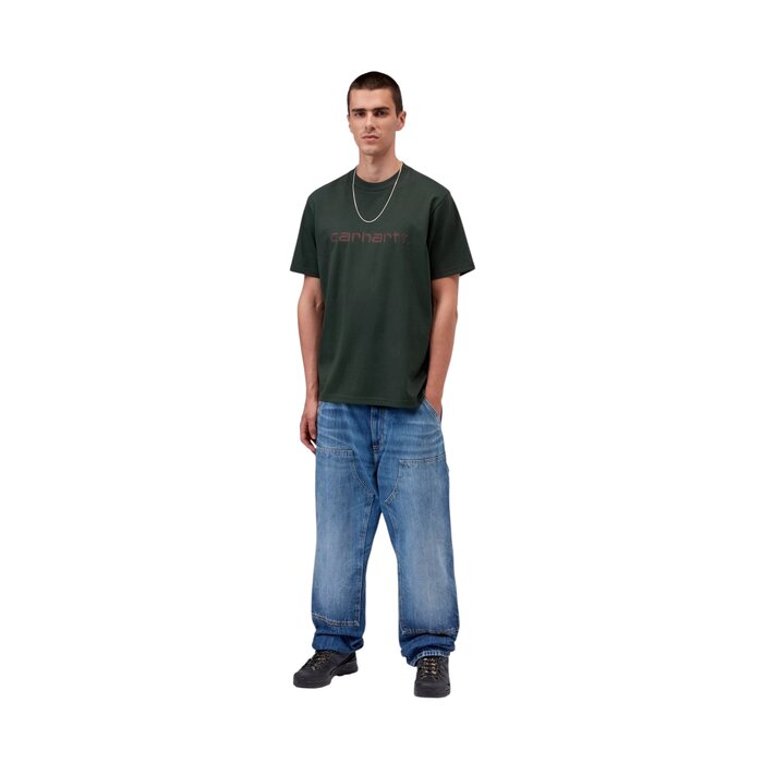 Carhartt WIP S/S Script t-Shirt - Dark Scarab/Palisander