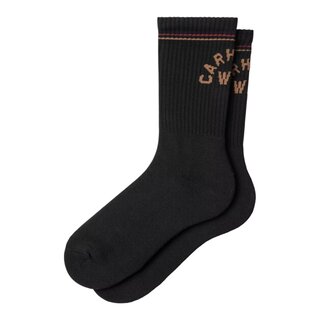 Carhartt WIP Arch Script Socks - Black/Wip Brown