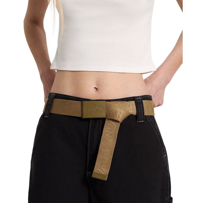Vans Drop V Web Belt - Olive Brown