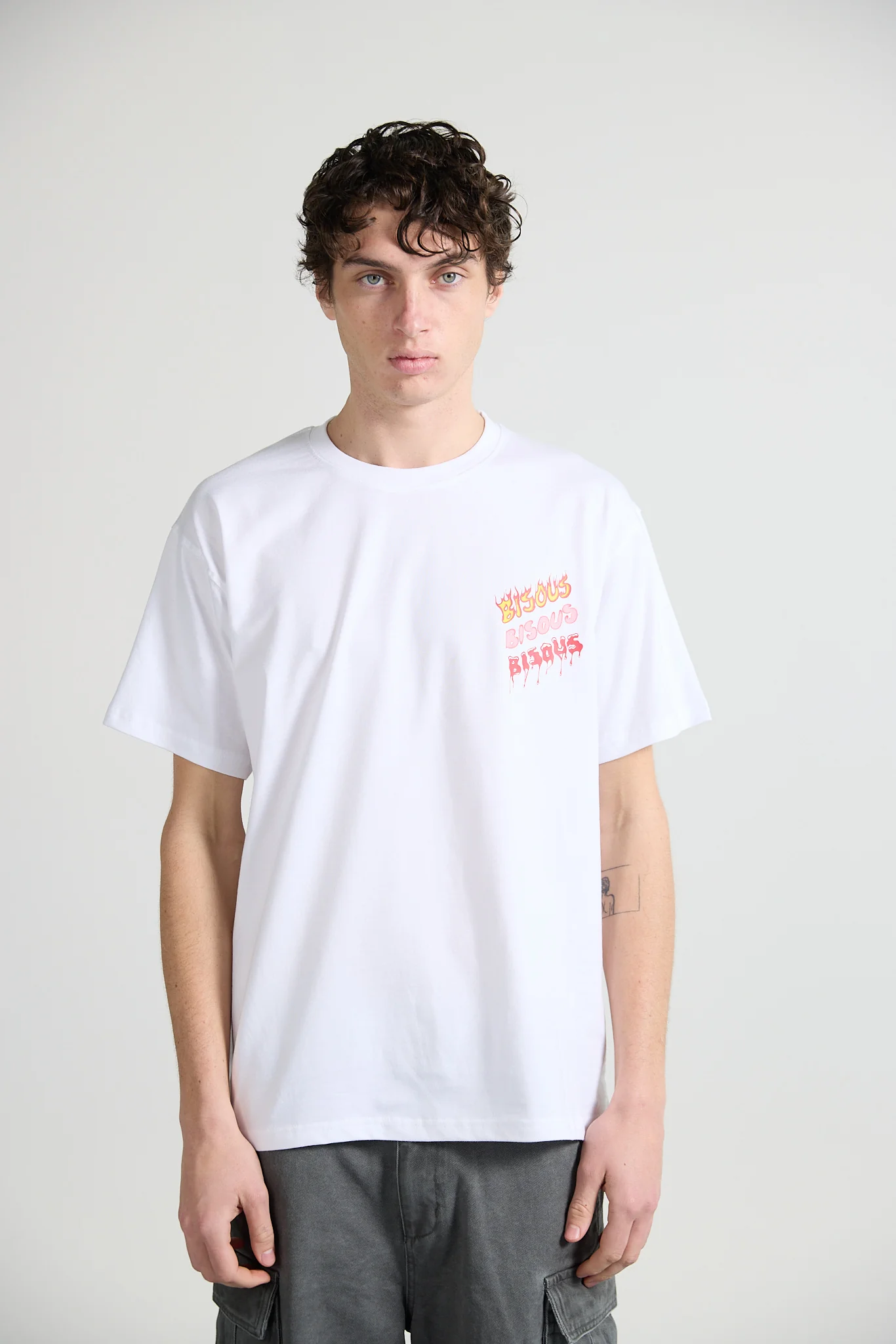 Bisous Skateboards Hot Bisous Blood T-Shirt - White