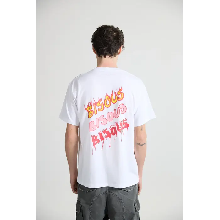 Bisous Skateboards Hot Bisous Blood T-Shirt - White