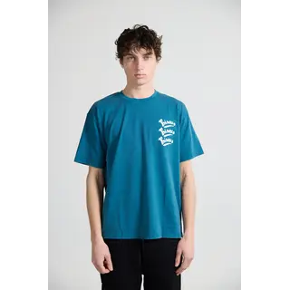 Bisous Skateboards Gianni T-Shirt - Petrol Blue