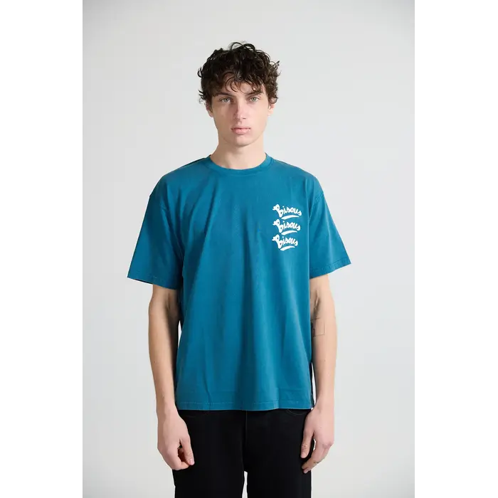 Bisous Skateboards Gianni T-Shirt - Petrol Blue