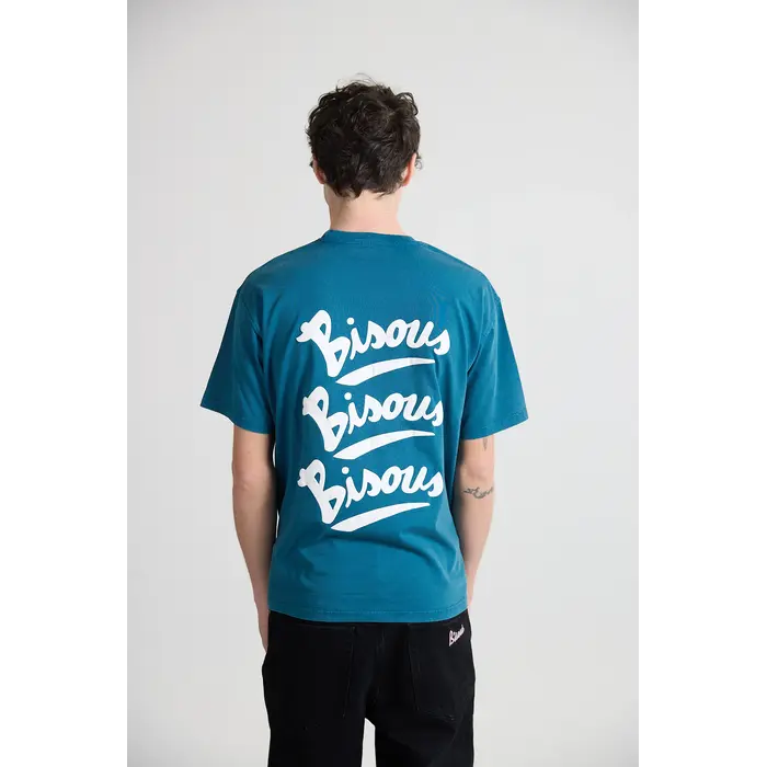 Bisous Skateboards Gianni T-Shirt - Petrol Blue