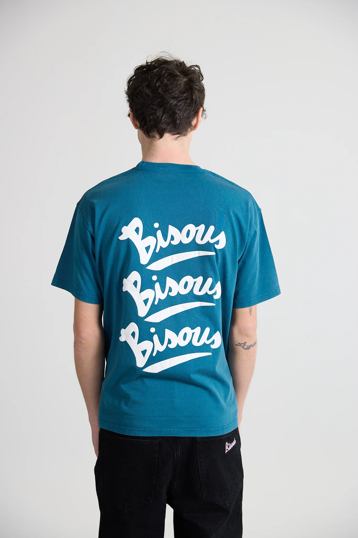 Bisous Skateboards Gianni T-Shirt - Petrol Blue