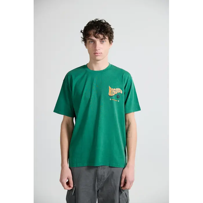 Bisous Skateboards Bob Cat T-Shirt - Forest