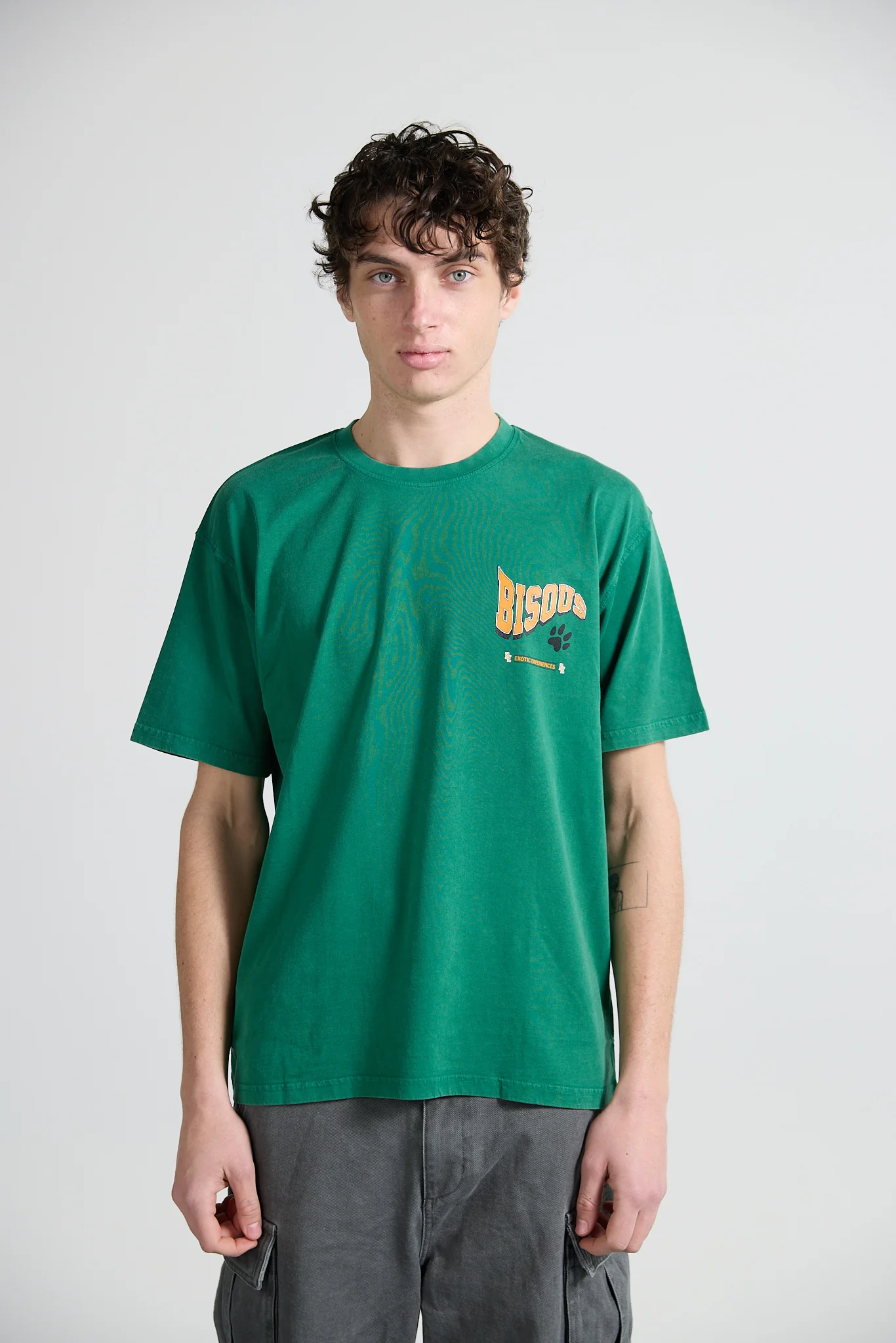Bisous Skateboards Bob Cat T-Shirt - Forest