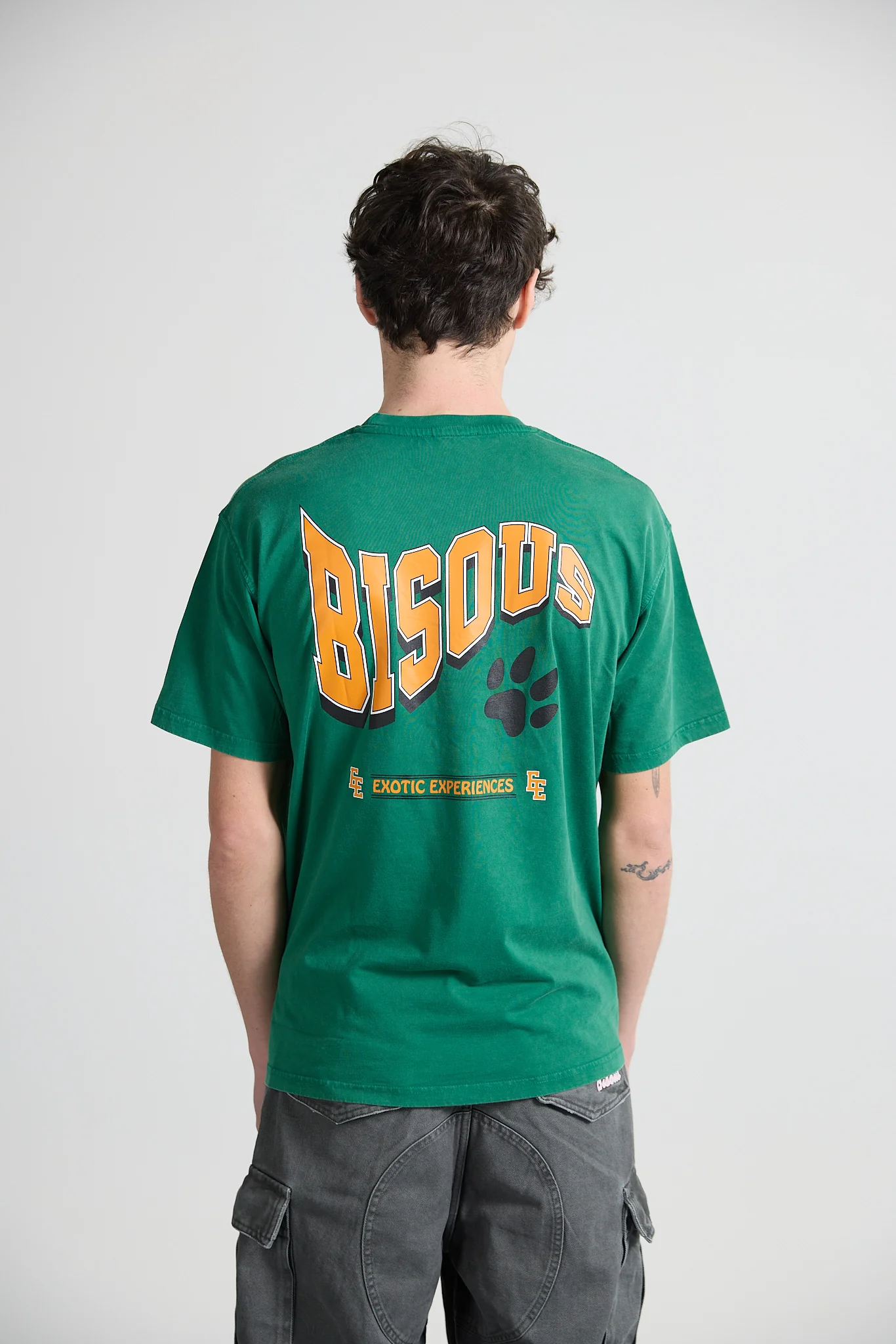 Bisous Skateboards Bob Cat T-Shirt - Forest