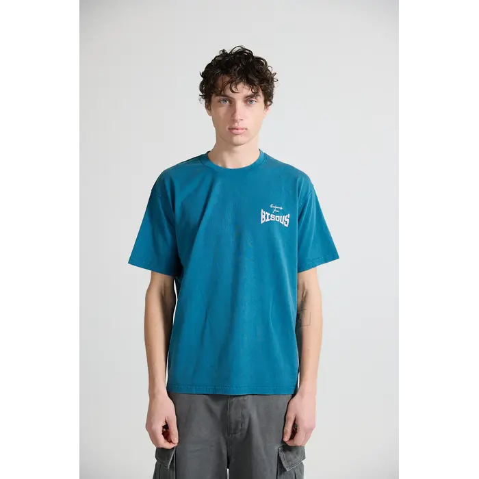 Bisous Skateboards Banzai T-Shirt - Petrol Blue