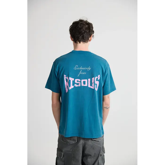 Bisous Skateboards Banzai T-Shirt - Petrol Blue