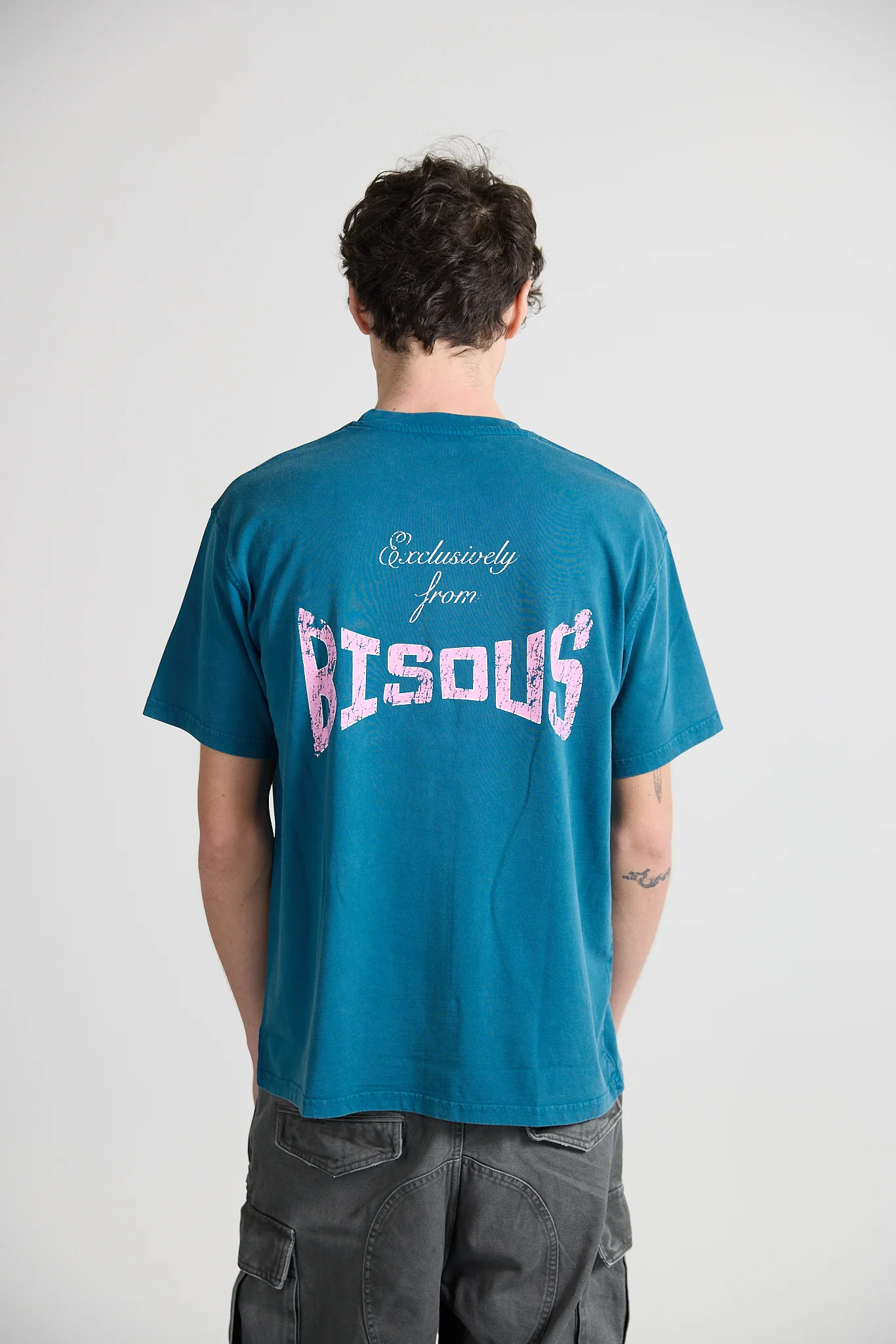 Bisous Skateboards Banzai T-Shirt - Petrol Blue