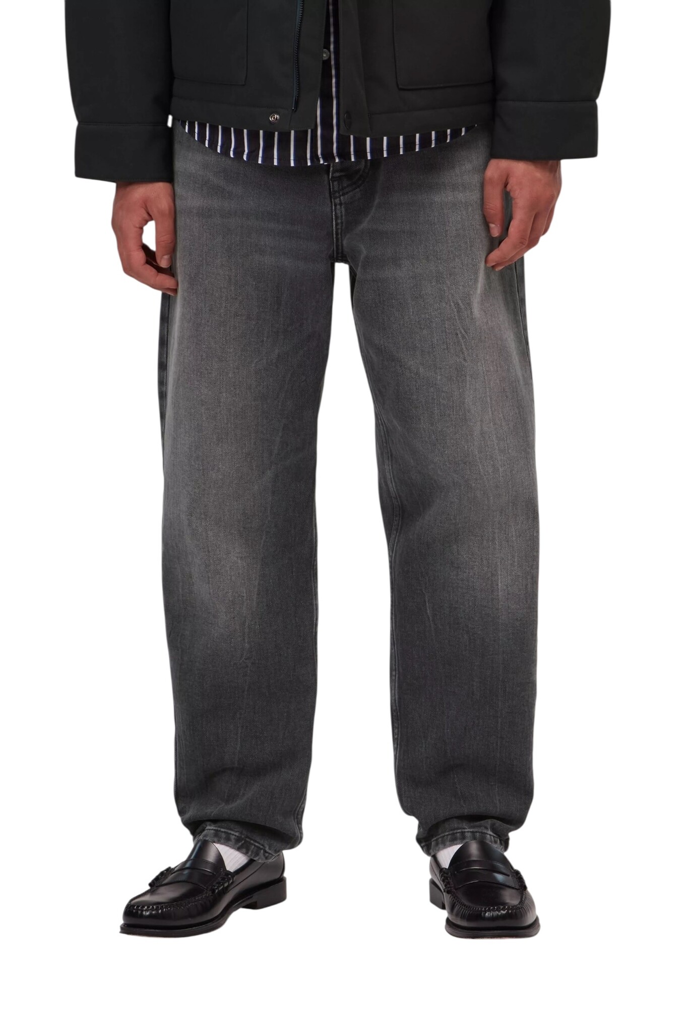 Carhartt WIP Newel Pant - Black Marble Used Washed