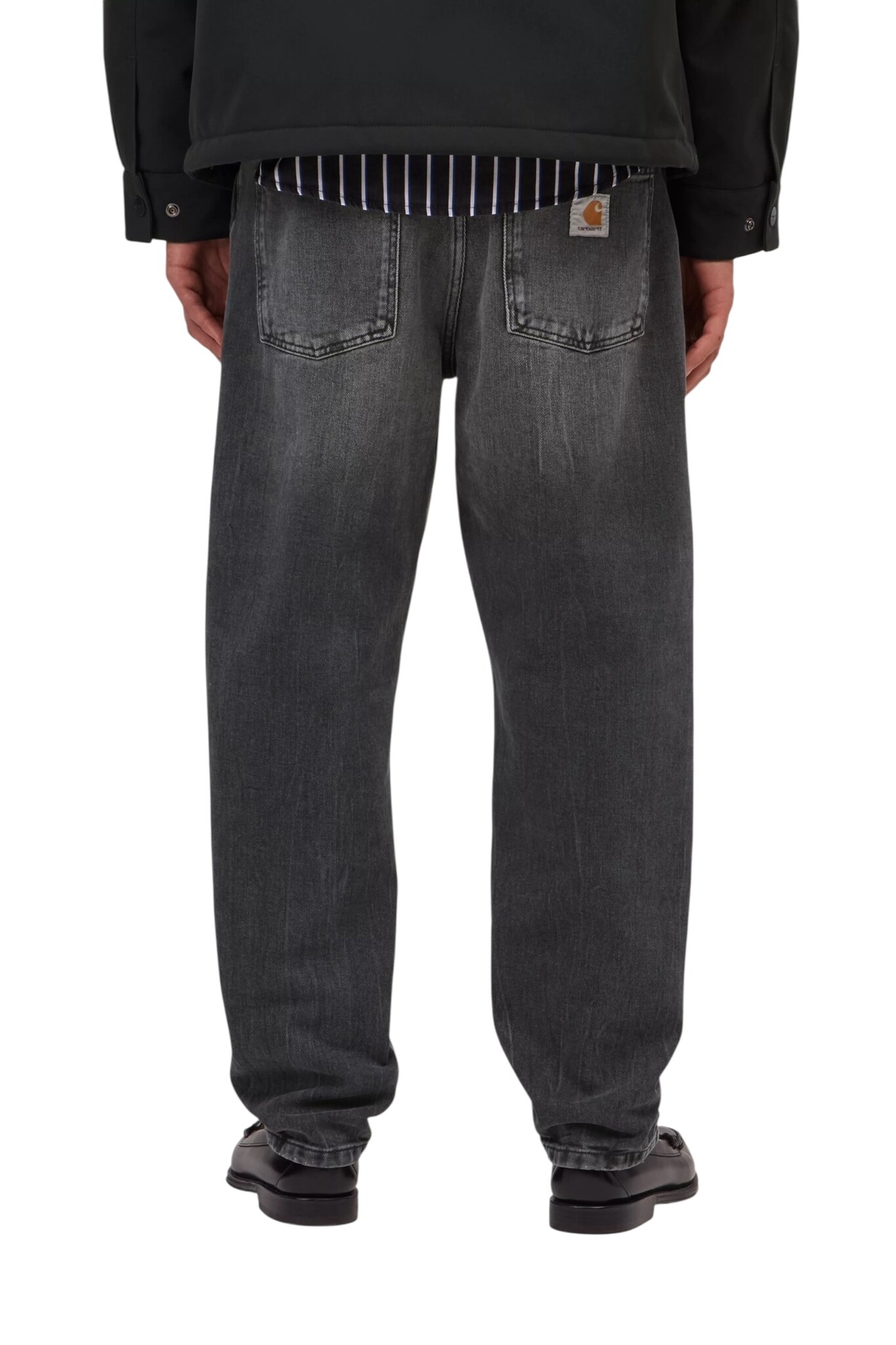 Carhartt WIP Newel Pant - Black Marble Used Washed