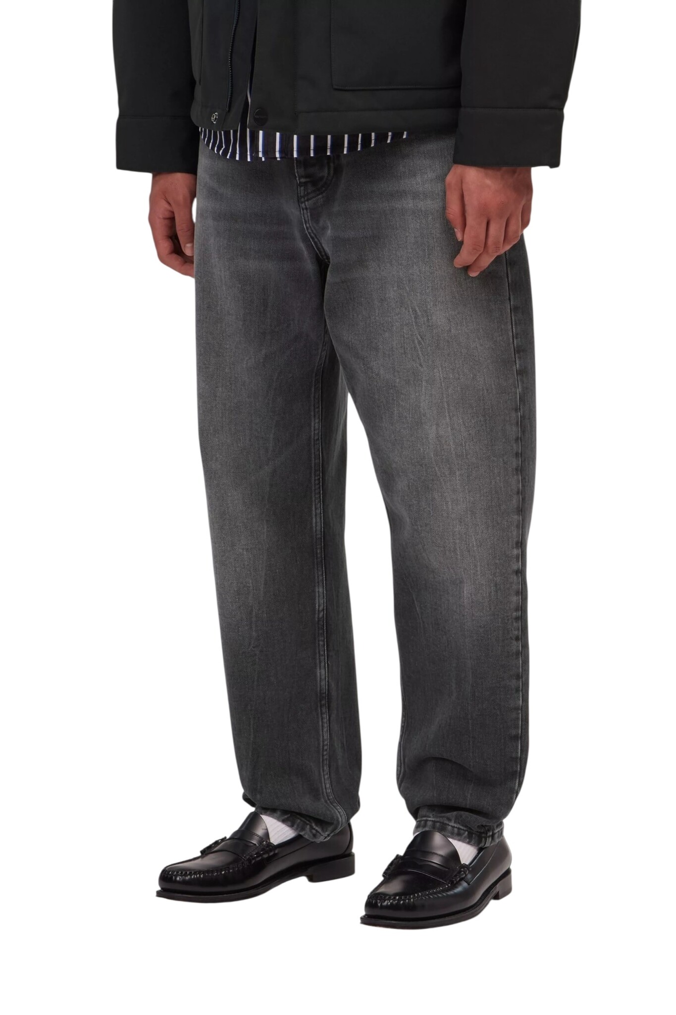 Carhartt WIP Newel Pant - Black Marble Used Washed