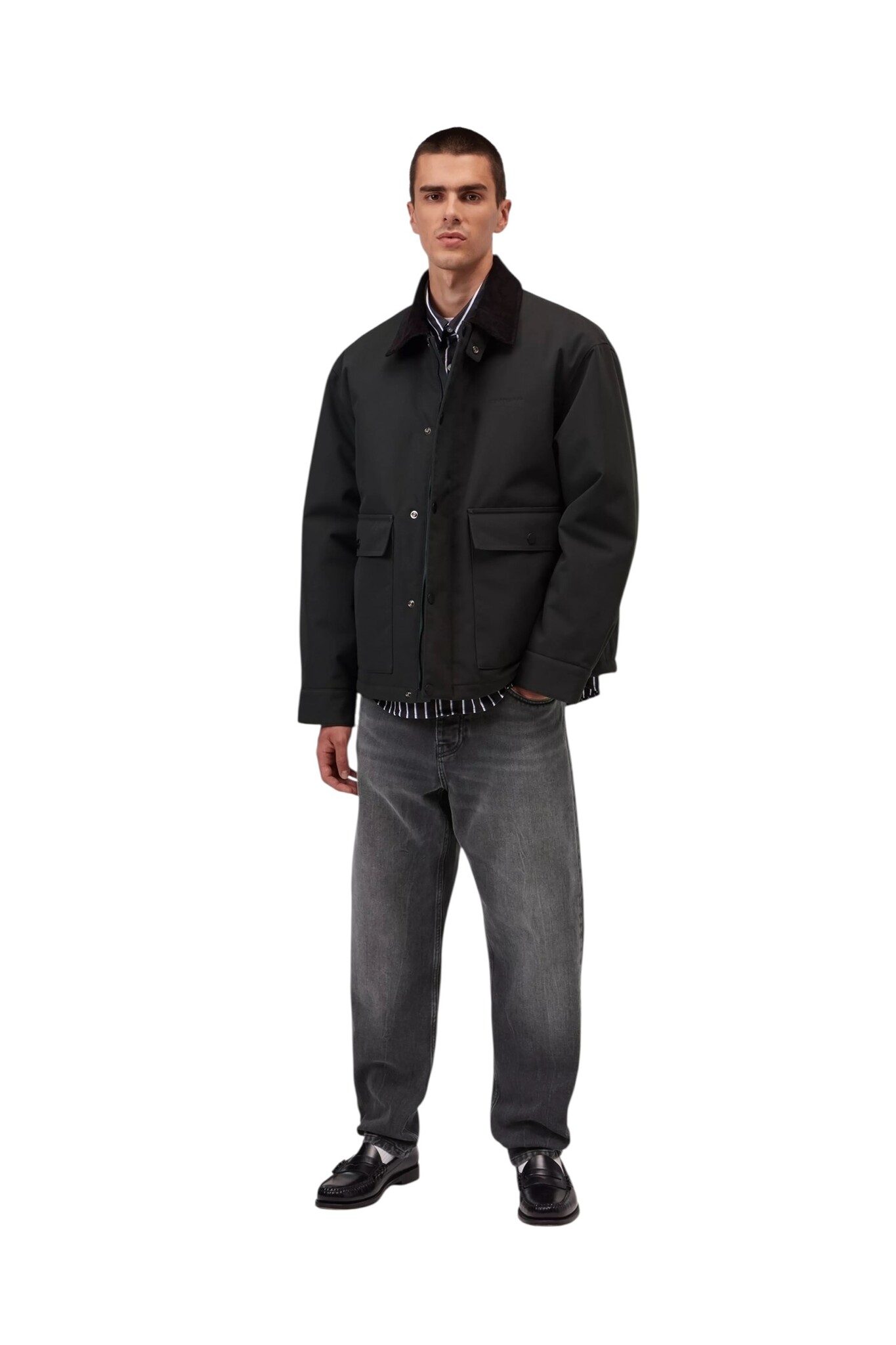 Carhartt WIP Newel Pant - Black Marble Used Washed
